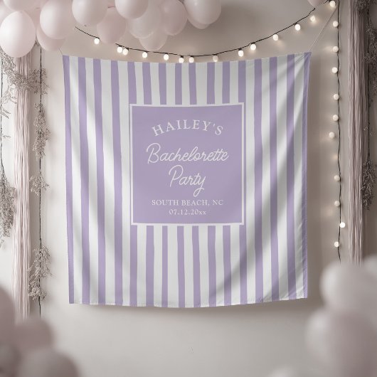 Custom Coastal Bachelorette Strand & Fun Wandteppich
