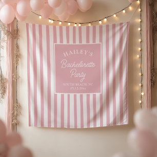 Custom Coastal Bachelorette Strand & Fun Wandteppich