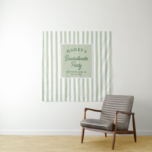 Custom Coastal Bachelorette Strand & Fun Wandteppich (Beispiel)