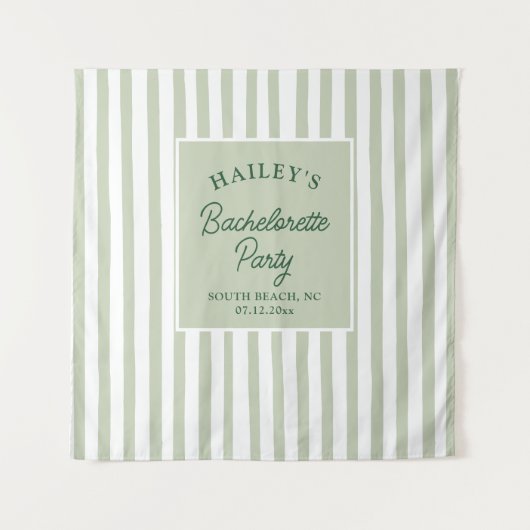 Custom Coastal Bachelorette Strand & Fun Wandteppich (Vorderseite)