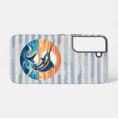 Custom Coastal/nautical/beach marlin sunset Samsung Galaxy Hülle (Rückseite (Horizontal))