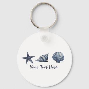Custom Coastal Seashells Schätze Ozean Sommer Schlüsselanhänger