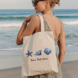 Custom Coastal Seashells Schätze Ozean Sommer Tragetasche