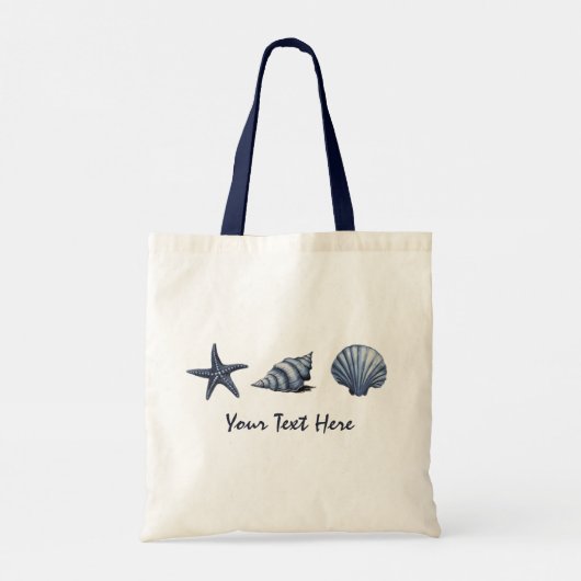 Custom Coastal Seashells Schätze Ozean Sommer Tragetasche (Rückseite)