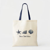 Custom Coastal Seashells Schätze Ozean Sommer Tragetasche (Vorne)