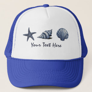 Custom Coastal Seashells Schätze Ozean Sommer Truckerkappe