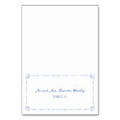 Custom Coastal Wedding Blue Seashell Platzkarten Tischnummer (Vorderseite)