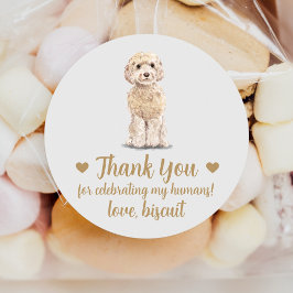 Custom Cockapoo Hunde Gastgeschenk Hochzeit Sticke Runder Aufkleber