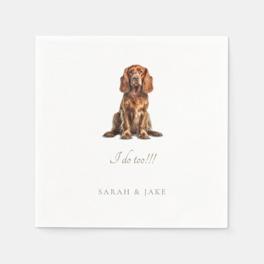 Custom Cocker Spaniel Pet Wedding Napkins Serviette (Vorderseite)