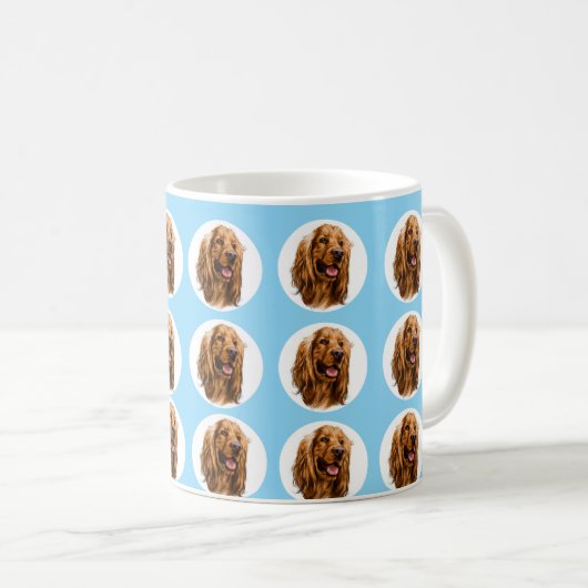 Custom Cocker Spaniel Photo Mug | Personalized Pet Kaffeetasse (VorderseiteRechts)