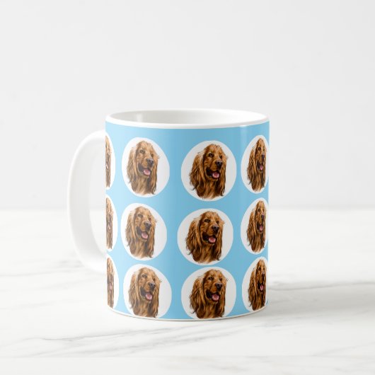 Custom Cocker Spaniel Photo Mug | Personalized Pet Kaffeetasse (Vorderseite Links)