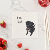 Custom Cocktail Napkin Black Lab Serviette (Beispiel)
