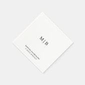 Custom Cocktail Napkin | Römisches Datum Serviette (Ecke)