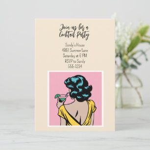 Custom Cocktail Party Sommer Pop Personalisiert Einladung