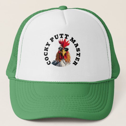 Custom Cocky Golfer Hat - Funny Golf Trucker Hat Truckerkappe (Vorderseite)