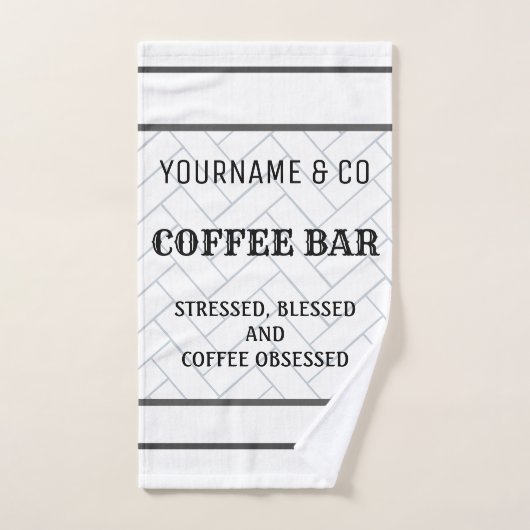 Custom Coffee Bar Modern Farmhouse Handtuch (Handtuch)
