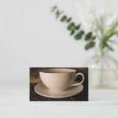 Custom Coffee Business Card Visitenkarte (Stehend Vorderseite)