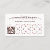 Custom Coffee Cafe Loyalty Visitenkarte (Rückseite)