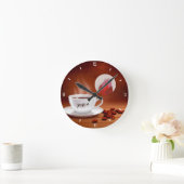Custom Coffee Clock Cafe Wall Art Personalized Runde Wanduhr (Zuhause)