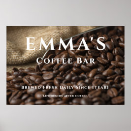 Custom Coffee Lover Name Poster