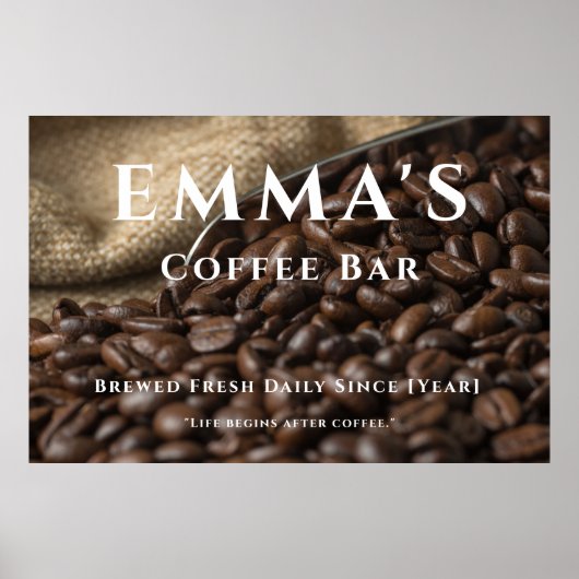 Custom Coffee Lover Name Poster (Vorne)
