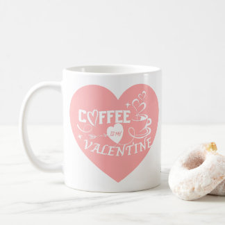 Custom Coffee Lover Pink Heart Arrow Valentine Kaffeetasse