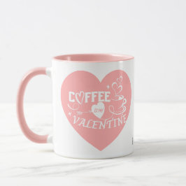 Custom Coffee Lover Pink Heart Arrow Valentine Tasse