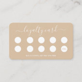 Custom Coffee Loyalty Card Einfaches Skript Schwar Treuekarte (Vorderseite)