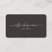 Custom Coffee Loyalty Card Einfaches Skript Schwar Treuekarte (Rückseite)