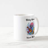 Custom Coffee Mug | Retro Octopus | Name & Text Kaffeetasse (VorderseiteRechts)