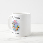Custom Coffee Mug | Retro Octopus | Name & Text Kaffeetasse (Vorderseite Links)