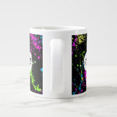 Custom Coffee Party Neon Paint Spritzer Jumbo Tass Jumbo-Tasse (Rückseite)