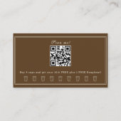 Custom Coffee Shop Business Card – Personalized  Visitenkarte (Rückseite)