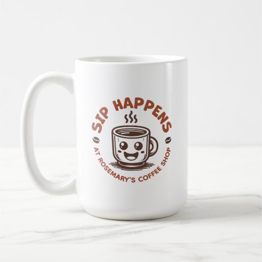 Custom Coffee Shop Café Coffee Bar Kaffeetasse (Links)