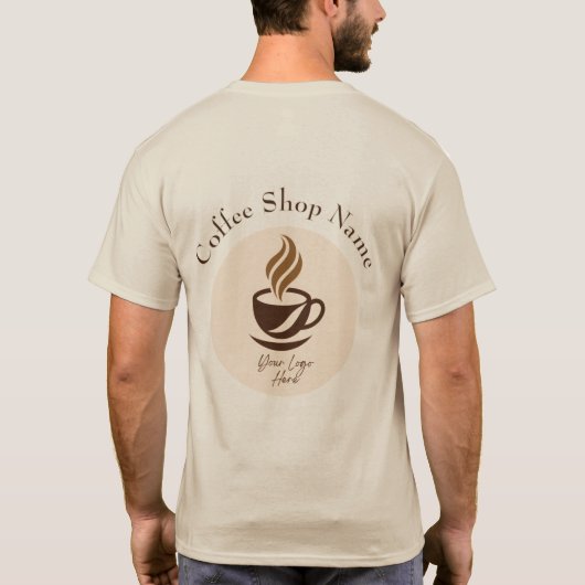 Custom Coffee Shop Employee T-Shirt – Personalized (Rückseite)
