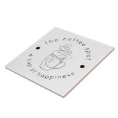 Custom Coffee Shop Fügen Sie Ihr Logo Minimalistis Fliese (Seite)