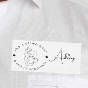 Custom Coffee Shop Fügen Sie Ihr Logo Minimalistis Namenschild