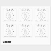 Custom Coffee Shop Fügen Sie Ihr Logo Minimalistis Quadratischer Aufkleber (Blatt)