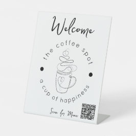 Custom Coffee Shop Fügen Sie Ihr Logo Minimalistis Sockelschild