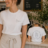 Custom Coffee Shop Fügen Sie Ihr Logo Minimalistis T-Shirt