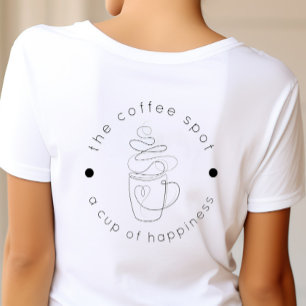 Custom Coffee Shop Fügen Sie Ihr Logo Minimalistis T-Shirt