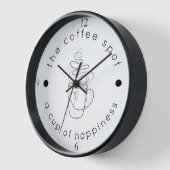 Custom Coffee Shop Fügen Sie Ihr Logo Minimalistis Uhr (Winkel)