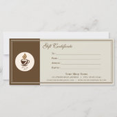Custom Coffee Shop Gift Certificate | Personalized (Vorderseite)