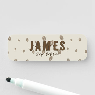Custom Coffee Shop Name Tag | Personalized Busines Namensschild