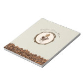Custom Coffee Shop Notepad – Personalized Logo  Notizblock (Rotiert)