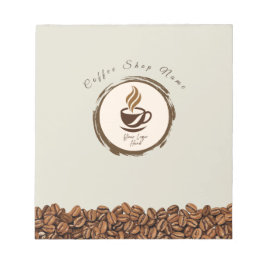 Custom Coffee Shop Notepad – Personalized Logo  Notizblock