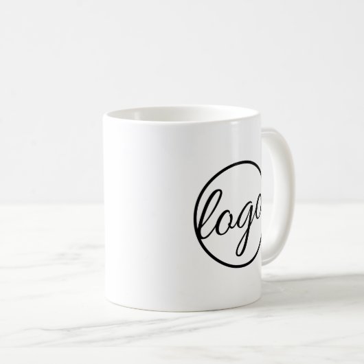 Custom Coffee Shop Restaurant Business-Logo Kaffeetasse (VorderseiteRechts)
