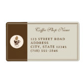 Custom Coffee Shop Shipping Labels – Personalized (Vorne)