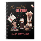 ☕ Custom Coffeecore Kitchen Café Kaffee Happy Plac Notizblock (Vorderseite)