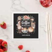 ☕ Custom Coffeecore Kitchen Café Kaffee Happy Plac Serviette (Beispiel)